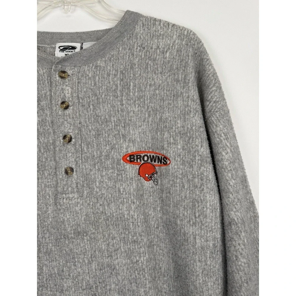 Vintage The Edge  Men's Cleveland Browns gray long sleeve Sweater size XL‎